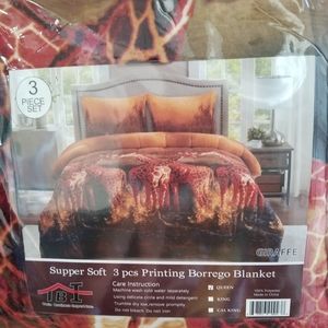 Borrego blanket 3 piece queen set